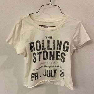 Rolling Stones Graphic Cropped Tee